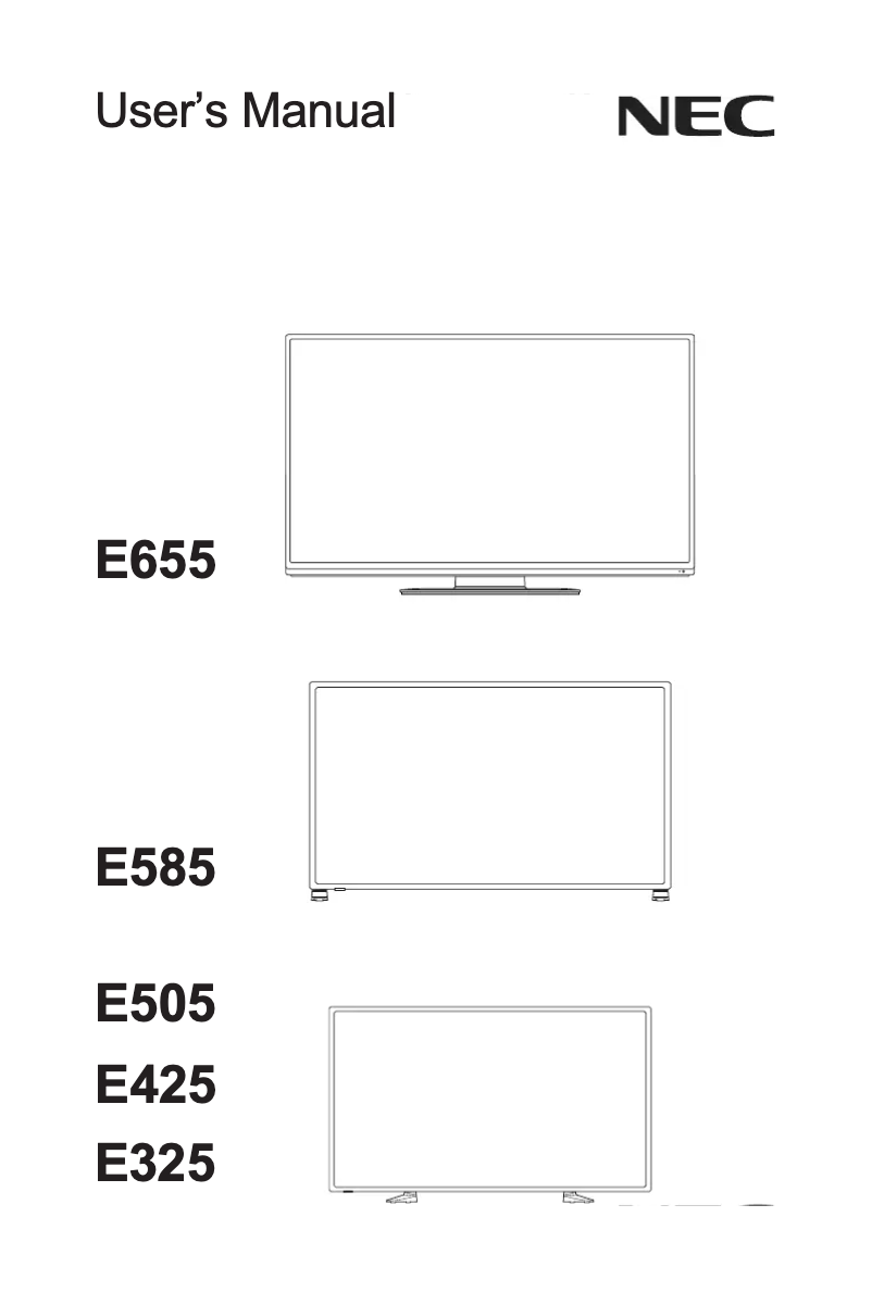 Page 1 of the manual User Manual NEC E325