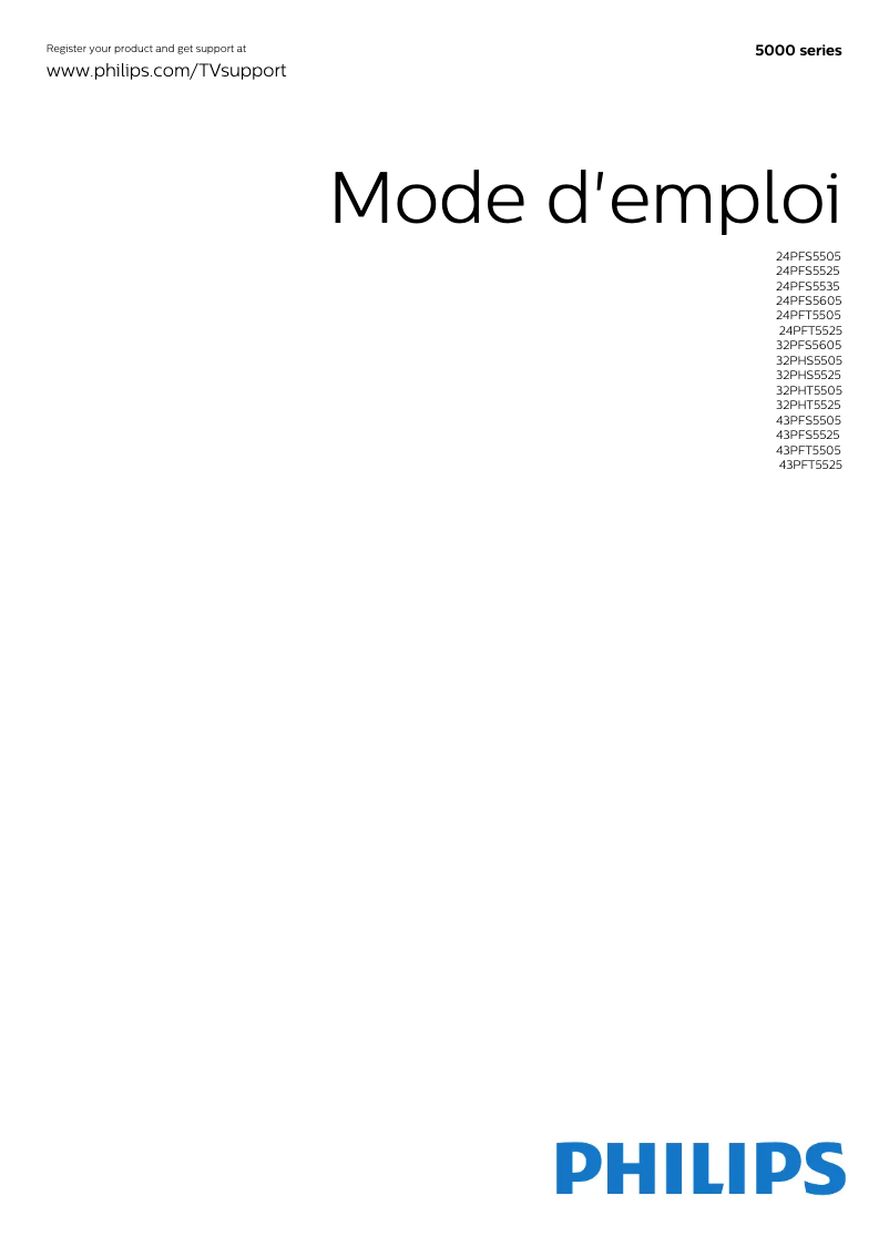 Page 1 of the manual User Manual Philips 24PFT5525