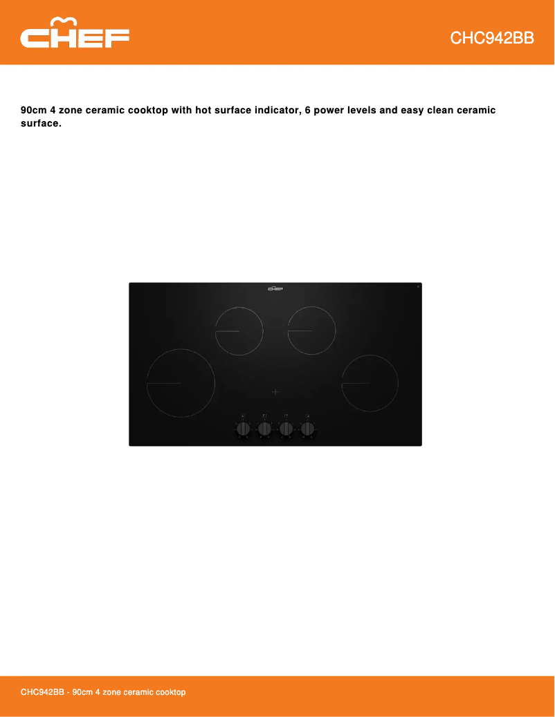 First page image of the manual for CHC942BB