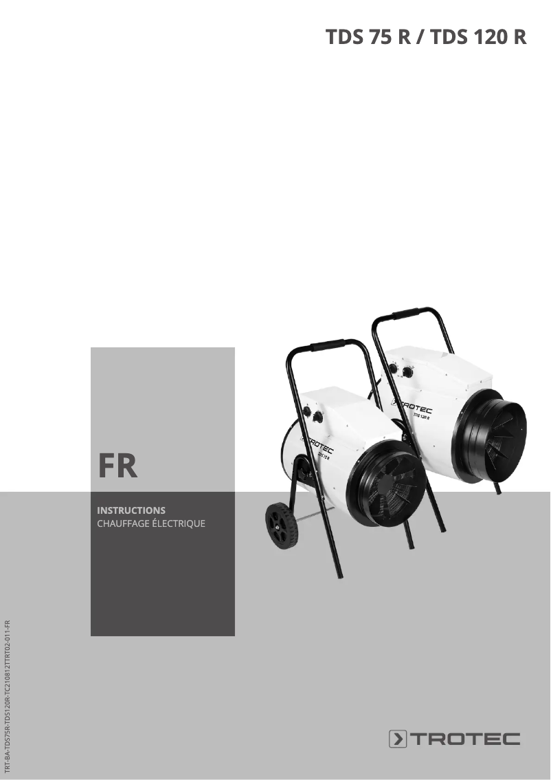 First page image of the manual for TDS 75 R