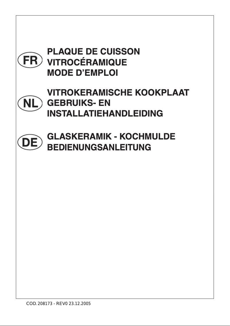 First page image of the manual for MKK-601