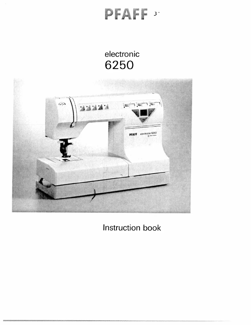 Page 1 of the manual User Manual Pfaff 6250