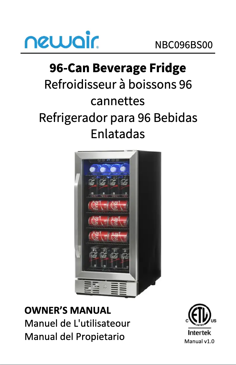 First page image of the manual for NBC096BS00