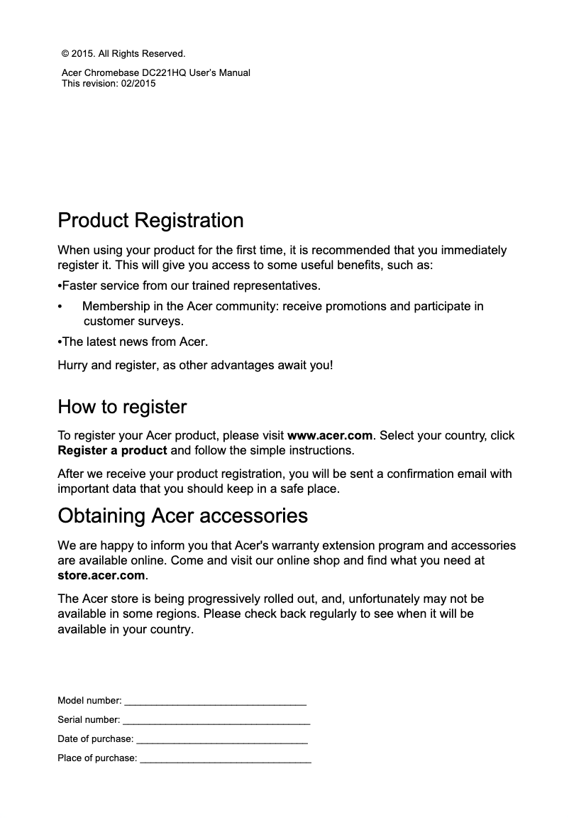 First page image of the manual for DA241HL