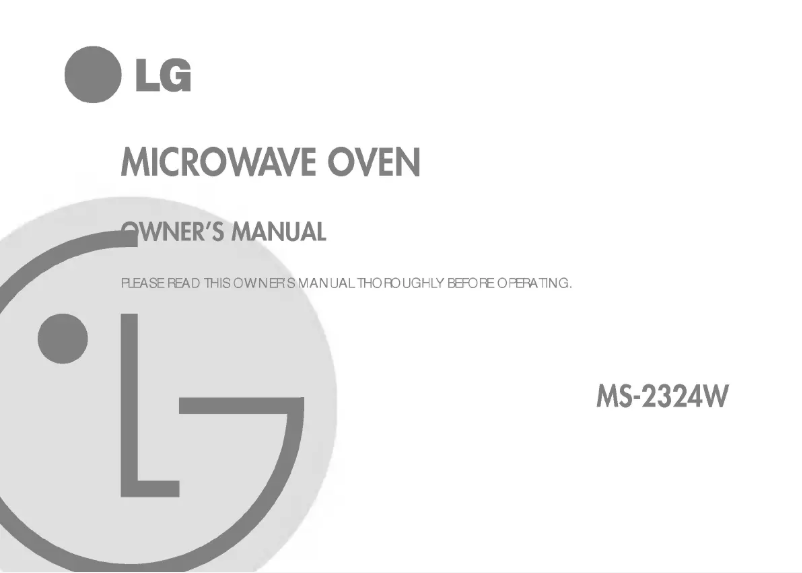 First page image of the manual for MS-2324W