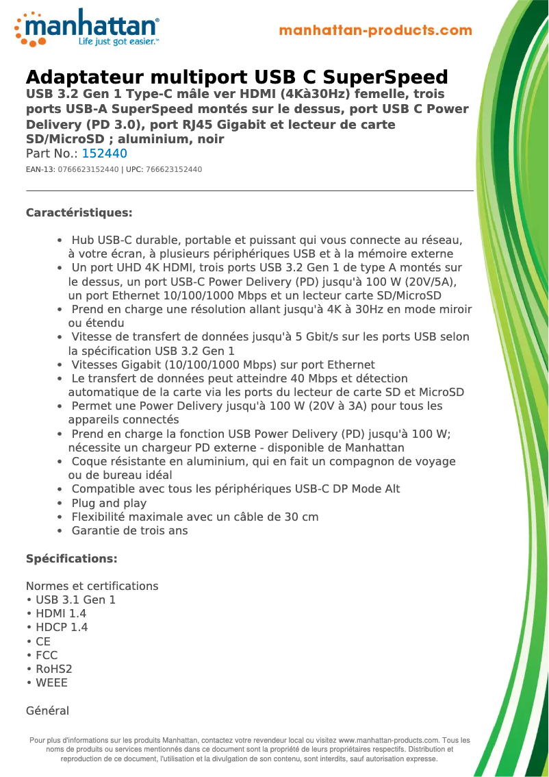 First page image of the manual for 152440