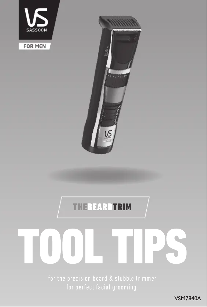 First page image of the manual for The Beard Trim VSM7840A