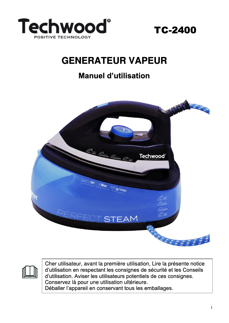 First page image of the manual for TC-2400