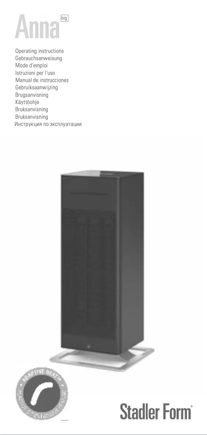 Image de la première page du manuel de l'appareil Anna