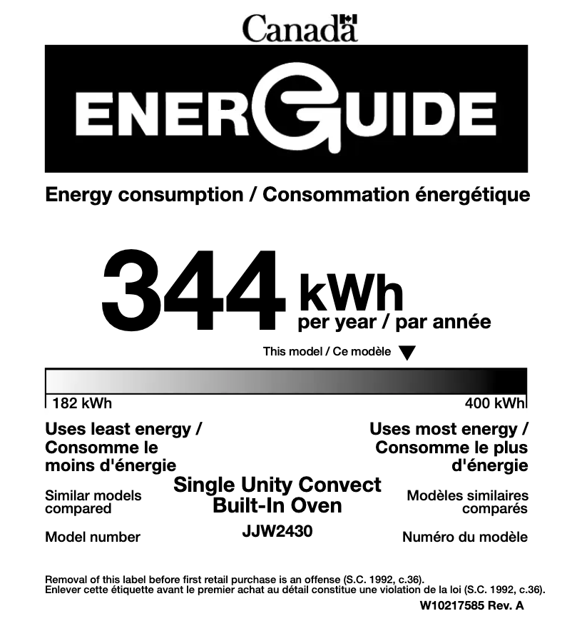 First page image of the manual for JJW2430WS