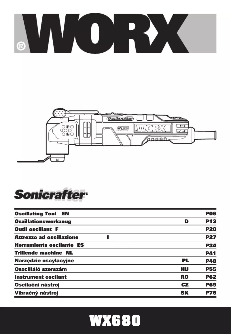 First page image of the manual for WX680