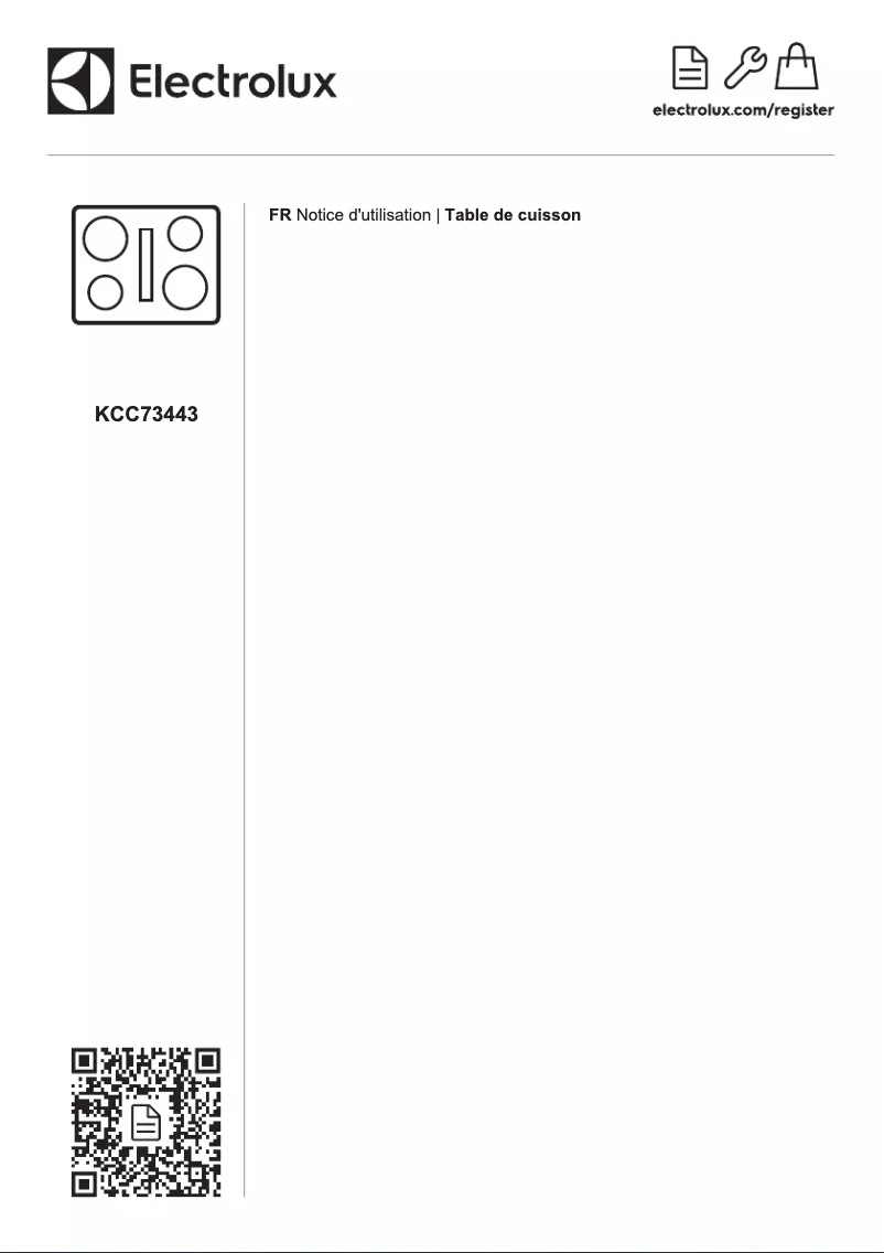 Page 1 of the manual User Manual Electrolux KCC73443