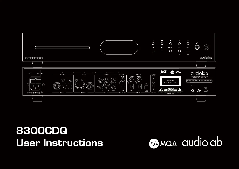 First page image of the manual for 8300CDQS