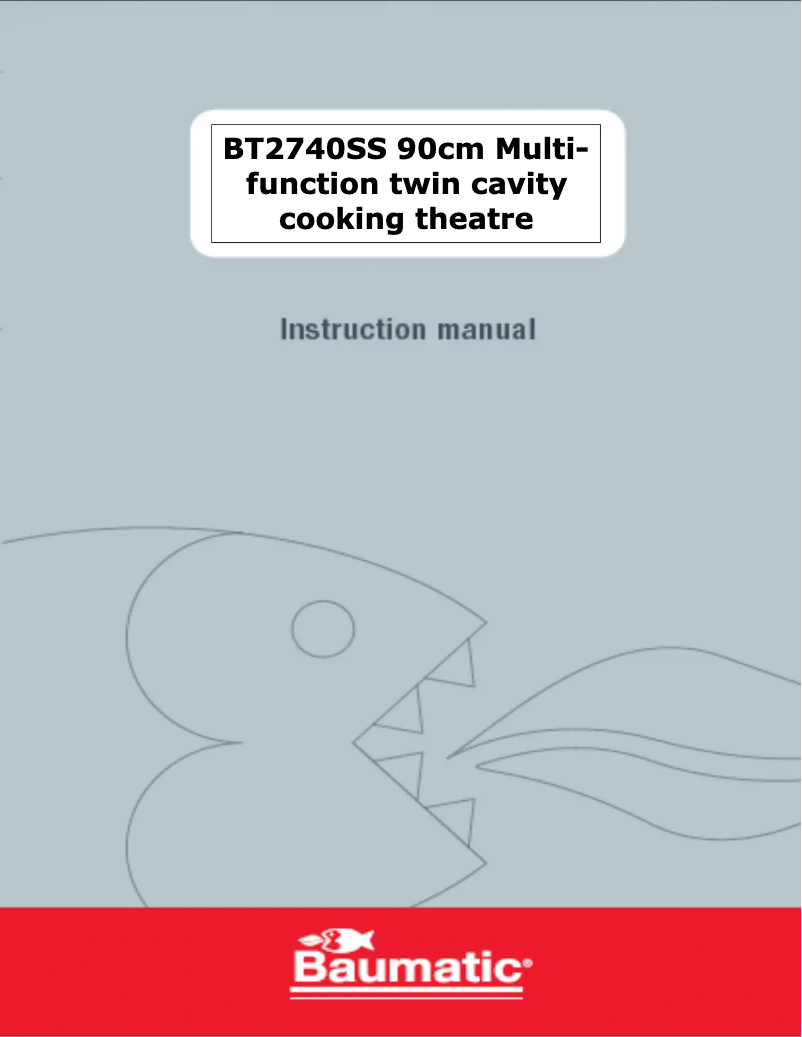 Page 1 of the manual User Manual Baumatic BT2740SS