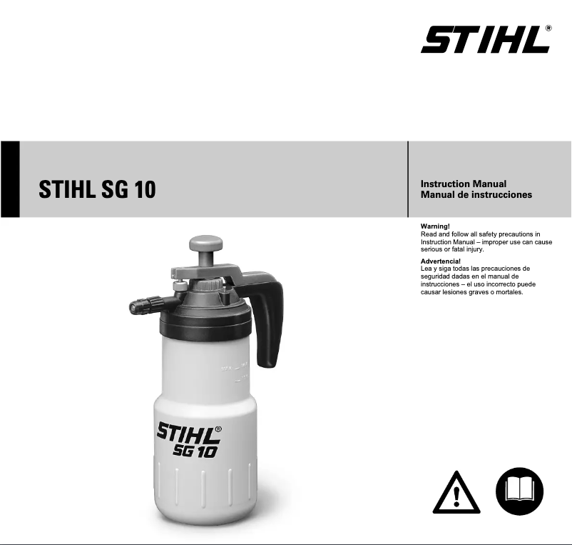 First page image of the manual for SG 10