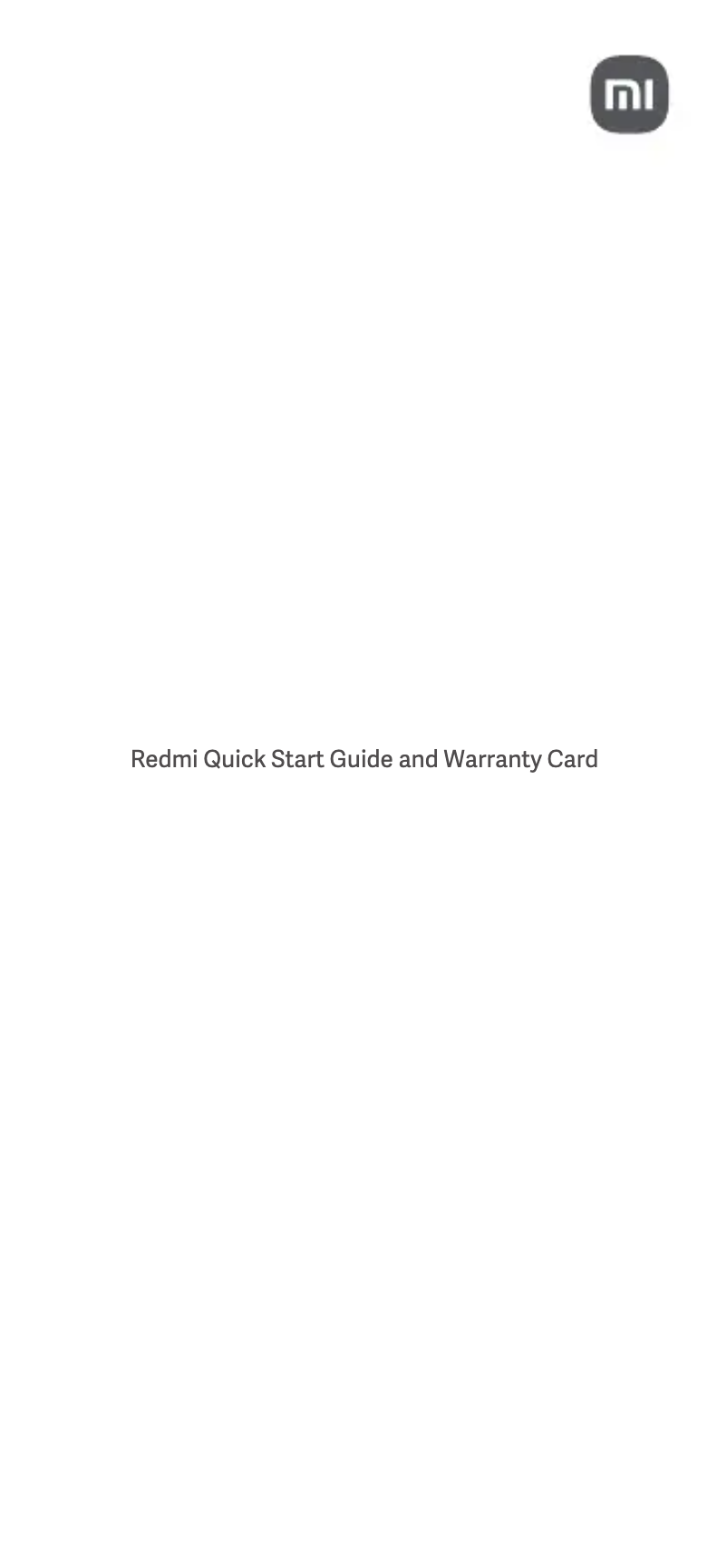 First page image of the manual for Redmi 13C