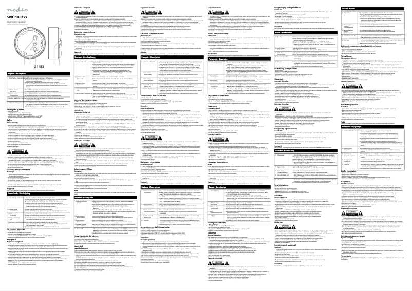 First page image of the manual for SPBT1001GY