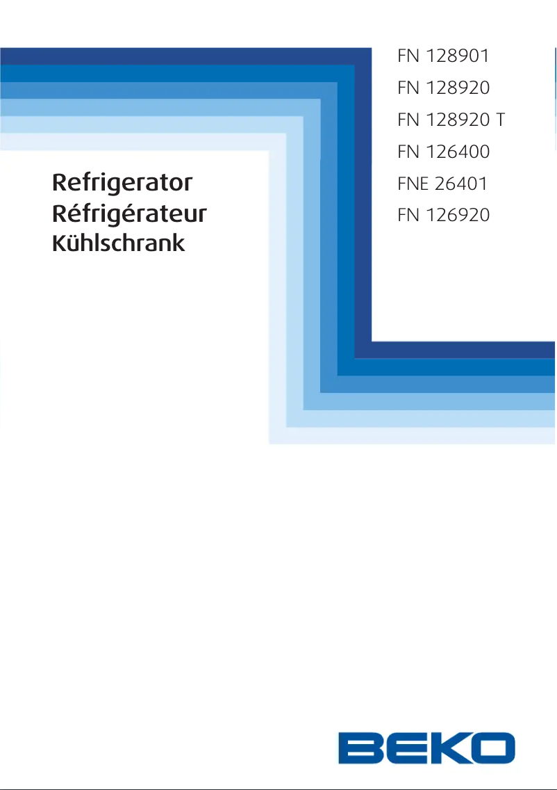 First page image of the manual for FNE 26401