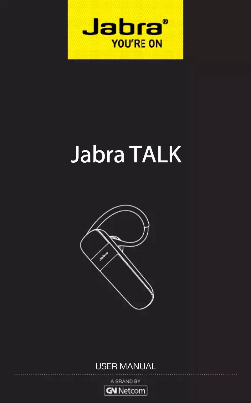 Page 1 of the manual User Manual Jabra Talk