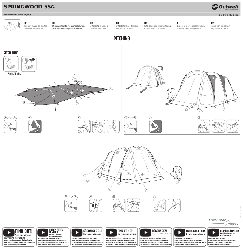 First page image of the manual for Springwood 5SG