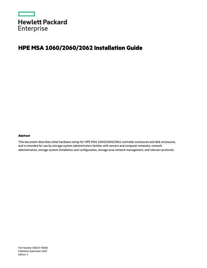 First page image of the manual for MSA 2060
