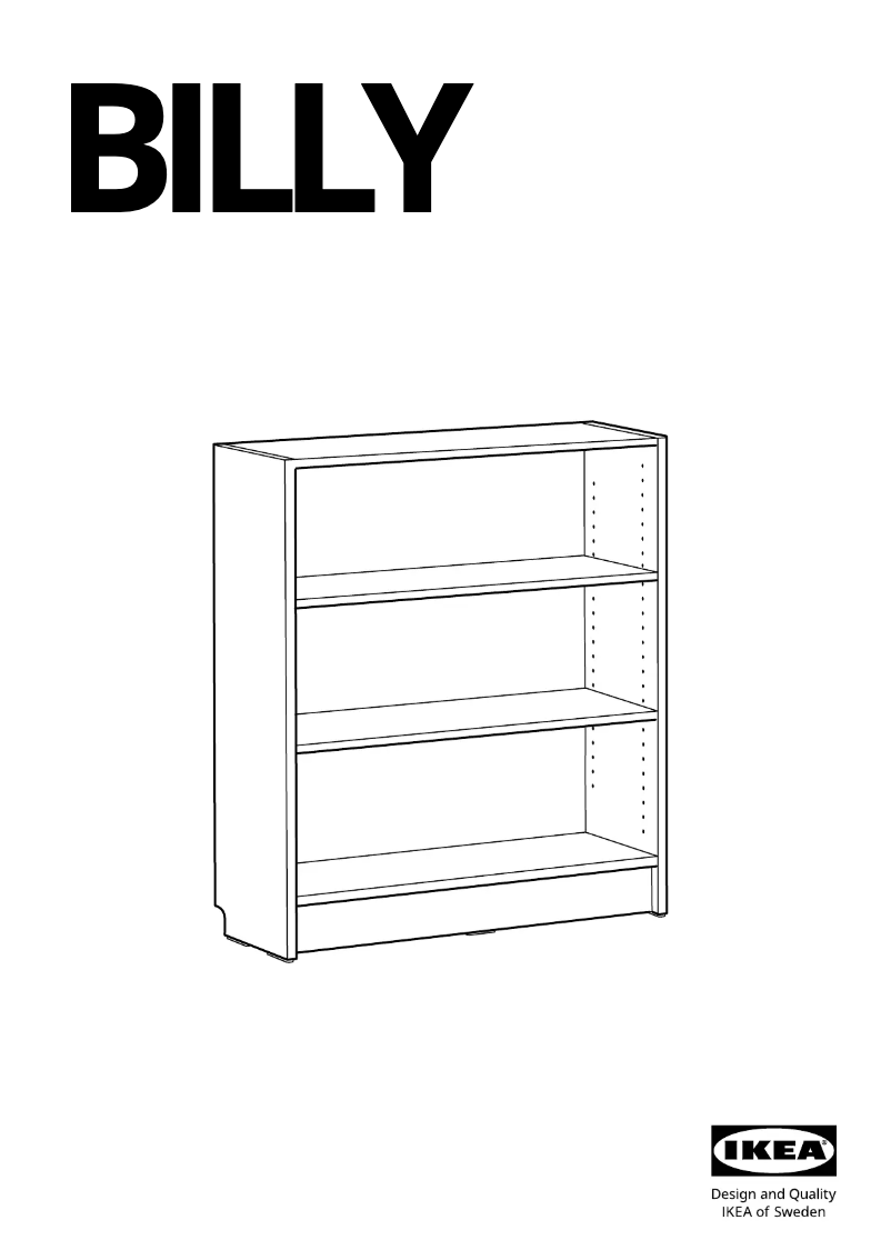 First page image of the manual for BILLY 704.773.86