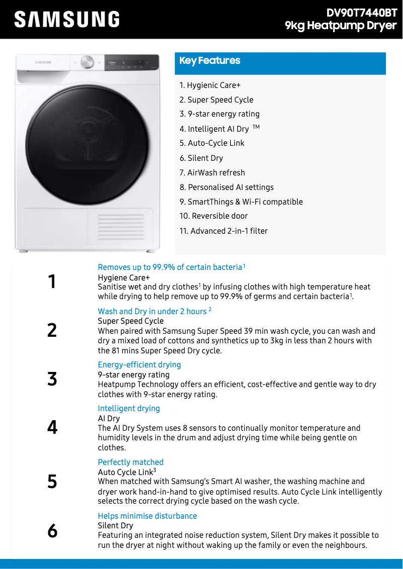 First page image of the manual for DV90T7440BT