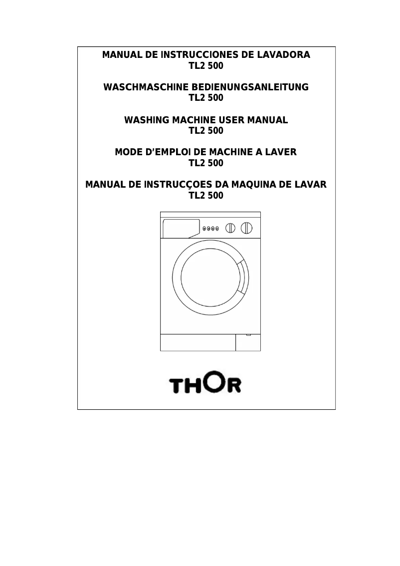 Page 1 of the manual User Manual Thor TL2 500