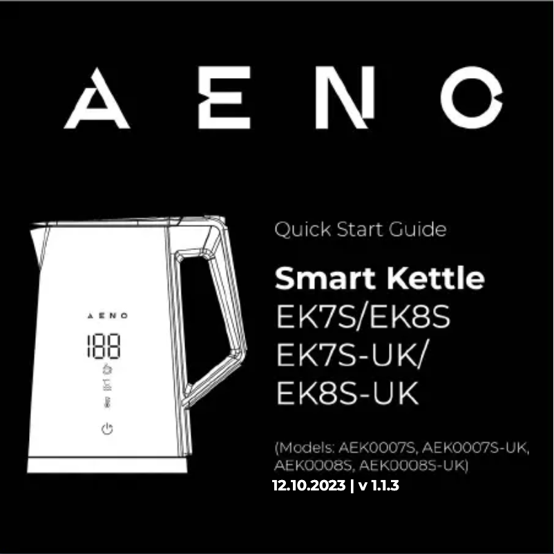 Page 1 of the manual Quick Start Guide AENO EK8S