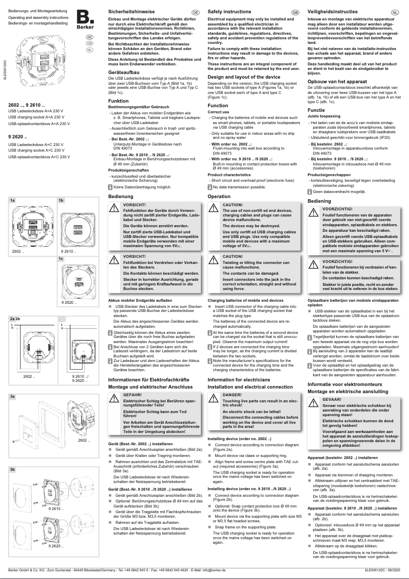 First page image of the manual for 926202505