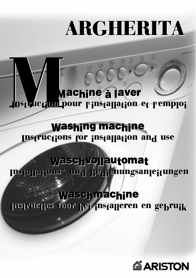 Page 1 of the manual User Manual Hotpoint Ariston Ad 1600