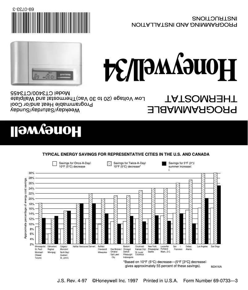 First page image of the manual for MagicStat 34