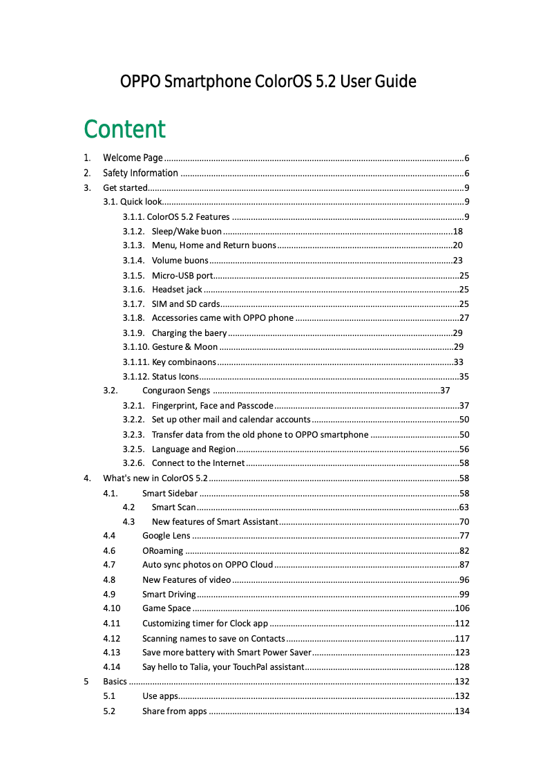 Page 1 of the manual User Manual Oppo A7x