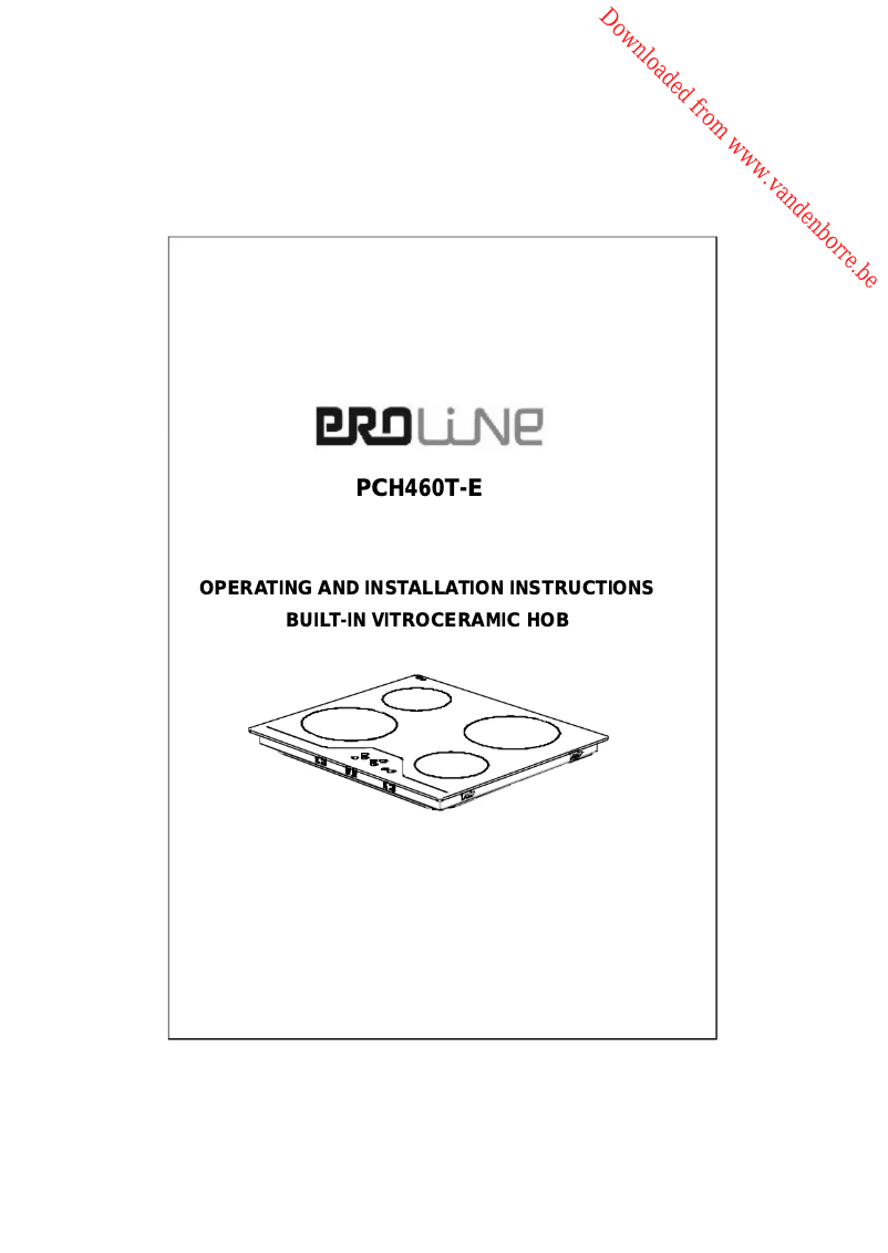 First page image of the manual for PCH 460 T E