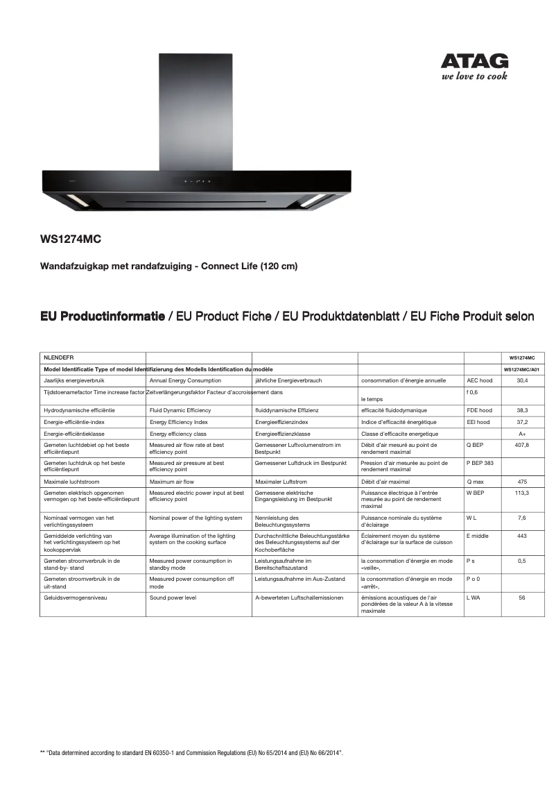First page image of the manual for WS1274MC