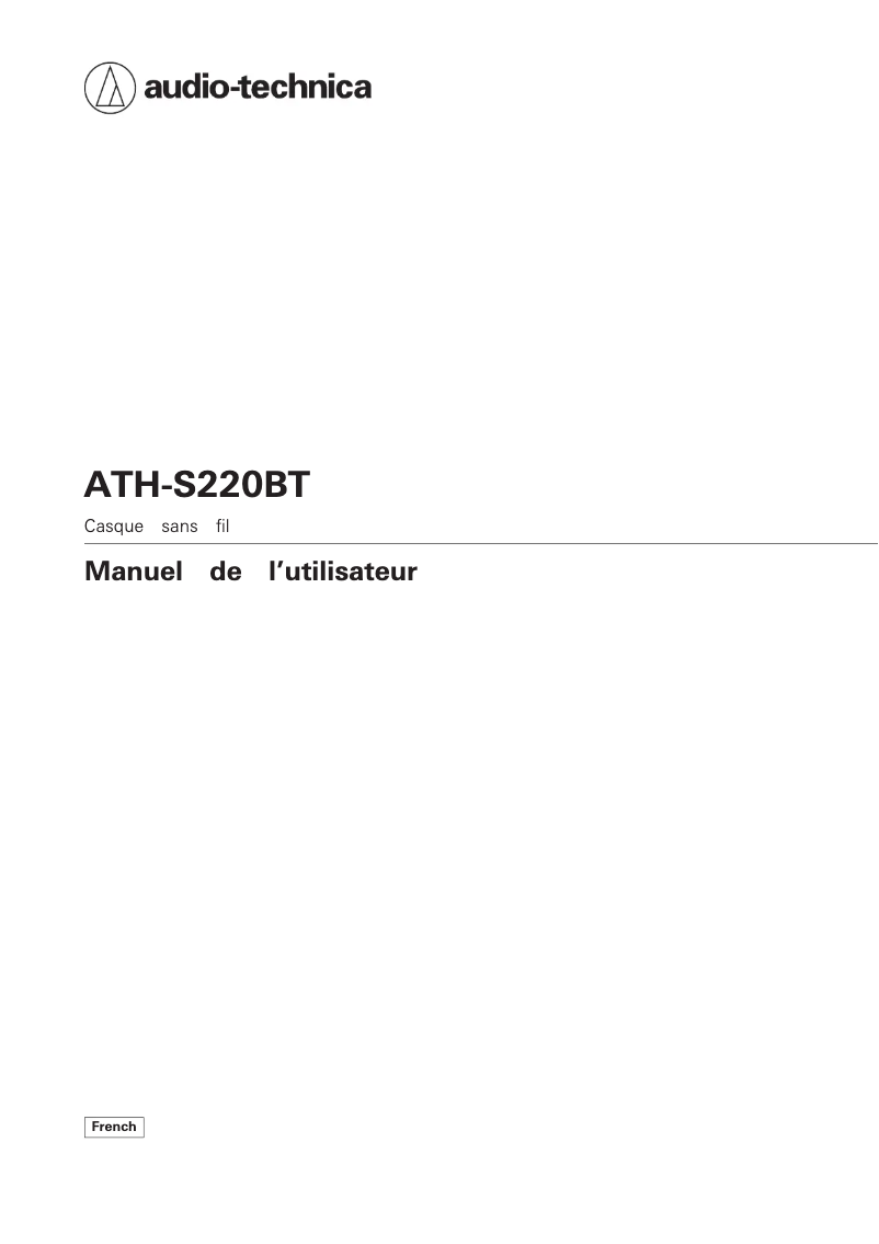 Page 1 of the manual User Manual Audio-Technica ATH-S220BT