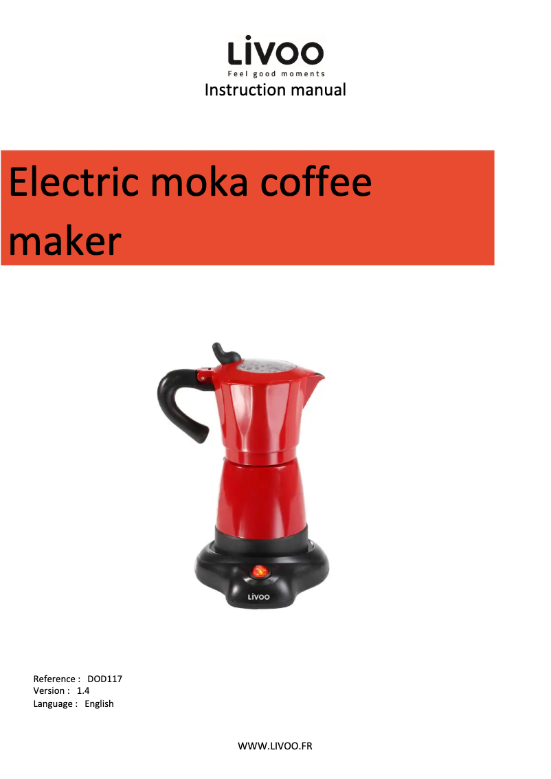 Image de la première page du manuel de l'appareil DOD117