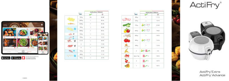 Page 1 of the manual Quick Start Guide SEB Actifry Advance