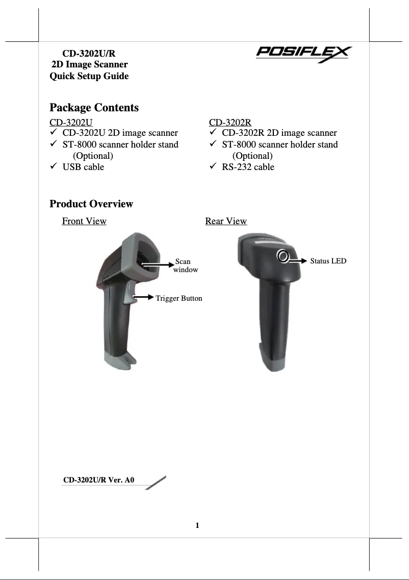 Image de la première page du manuel de l'appareil CD-3202U