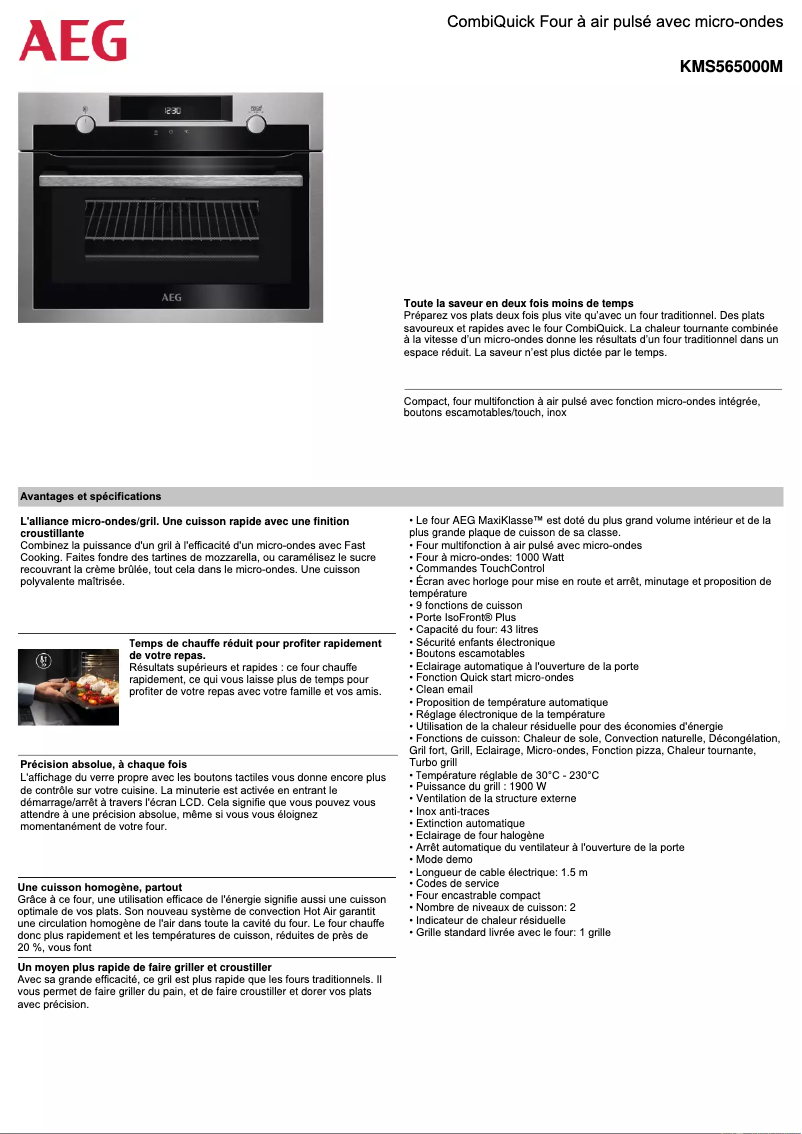 First page image of the manual for KMS565000M