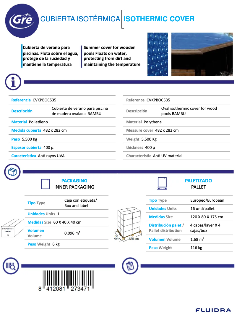 First page image of the manual for CVKPBOC535