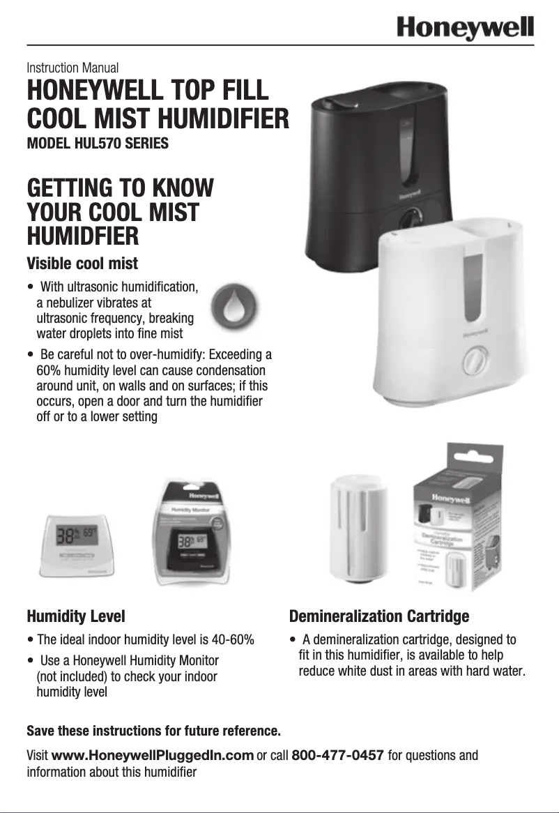 Page 1 of the manual User Manual Honeywell HUL570B