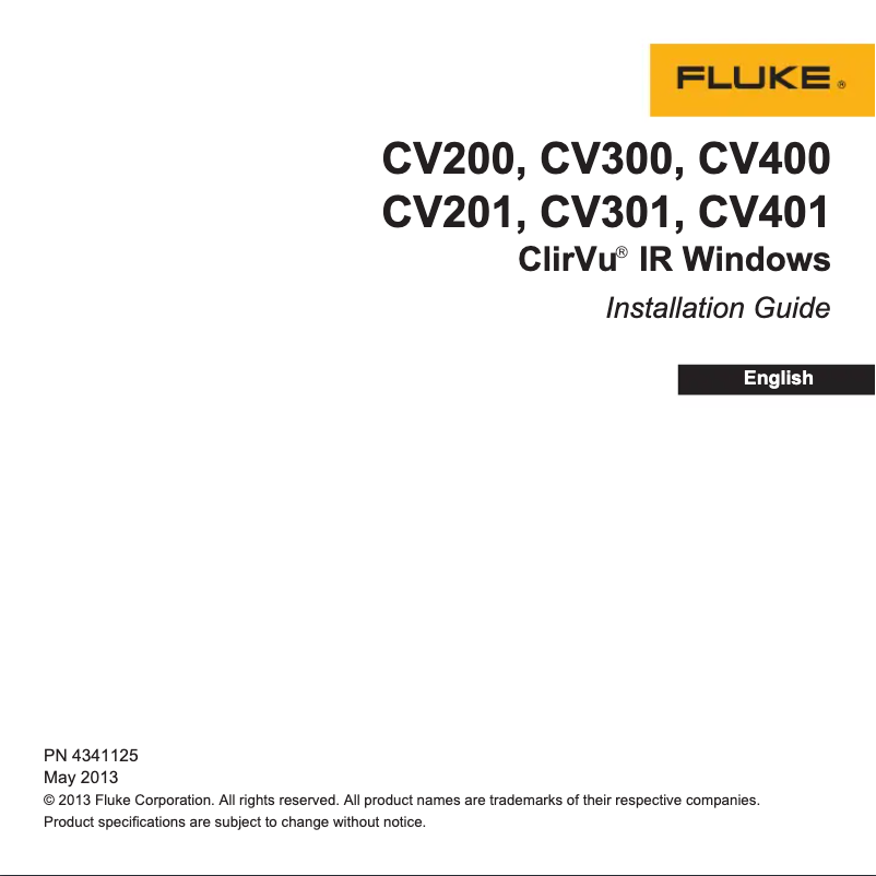 First page image of the manual for ClirVu CV300