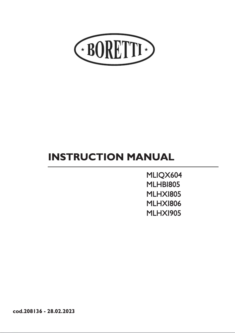 First page image of the manual for MLIQX604