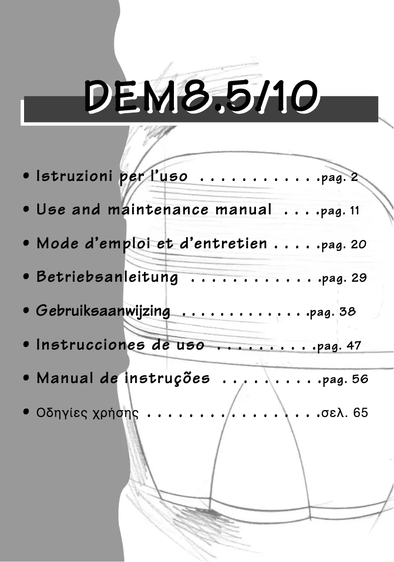 Page 1 of the manual User Manual DeLonghi DEM8.5