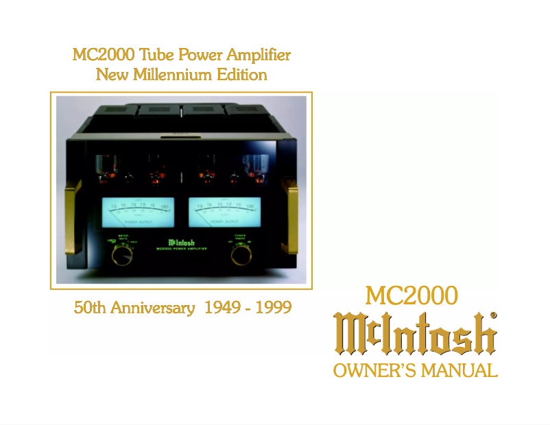 First page image of the manual for MC-2000