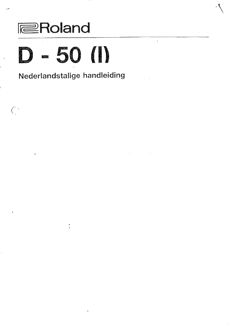 First page image of the manual for D-50 L