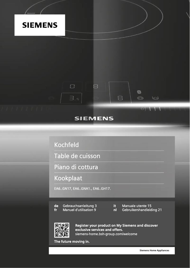 Page 1 of the manual User Manual Siemens EA601GN17