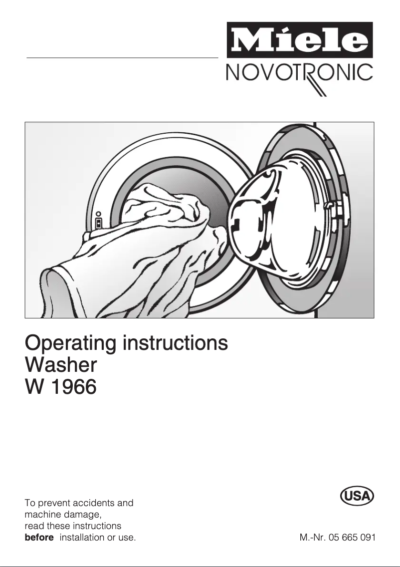 First page image of the manual for W 1966