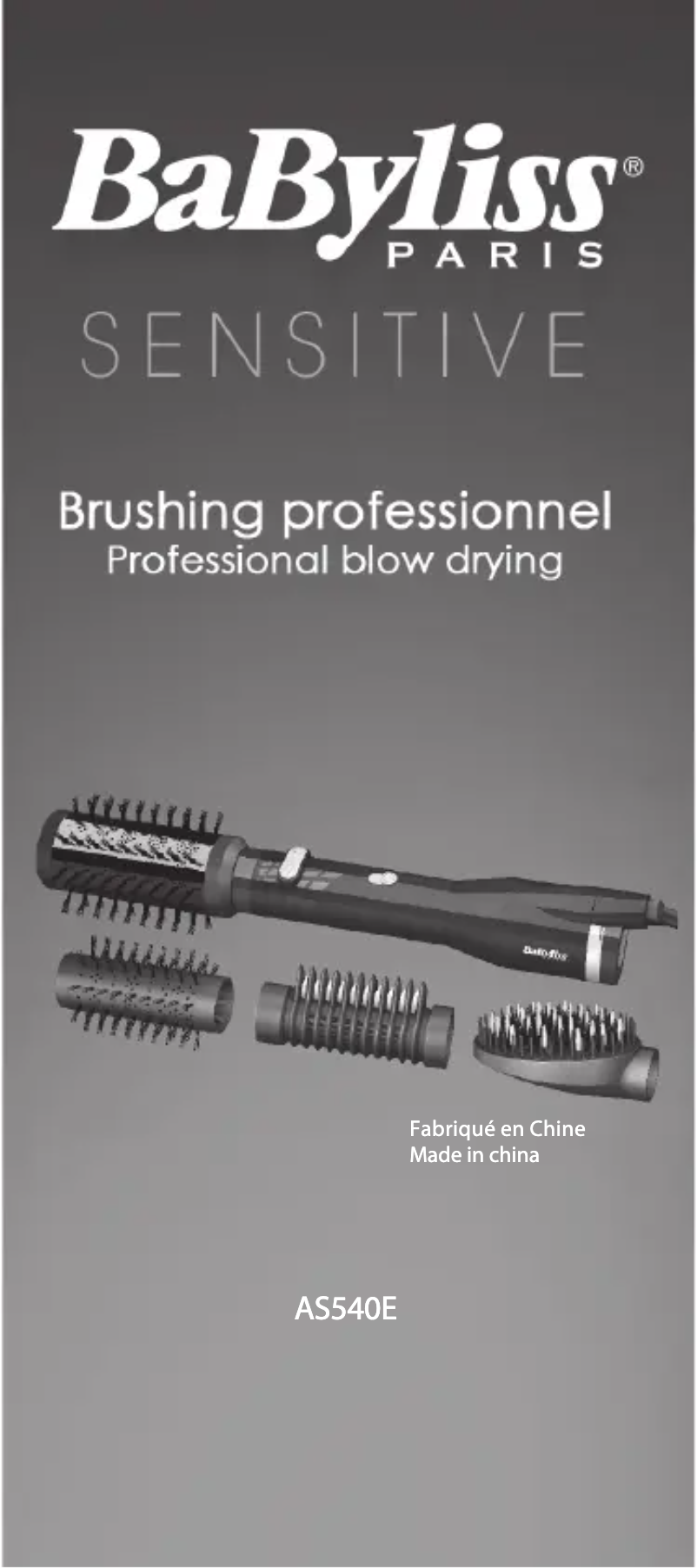 Page 1 of the manual User Manual BaByliss AS540E